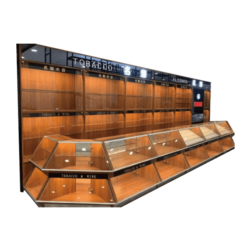 Eleganter Panorama-Tabak- und Weinschrank